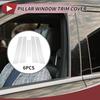 6 Pcs Door Pillar Window Trim for Nissan Maxima 2009-2015 Front Rear Left Right Anti Scratch Sticker Pillar Posts Cover Silver Tone