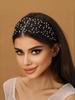Simulated Pearls Headband Hair Chain for Bridal Wedding Headdress Tiara Jewelry Women Hair Accessories Wedding Noiva Hairbands