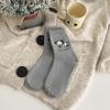 Spring and Autumn Children's Cartoon Felted Dog Girls' Socks Season Cotton Socks College Style Mid-Calf Socks