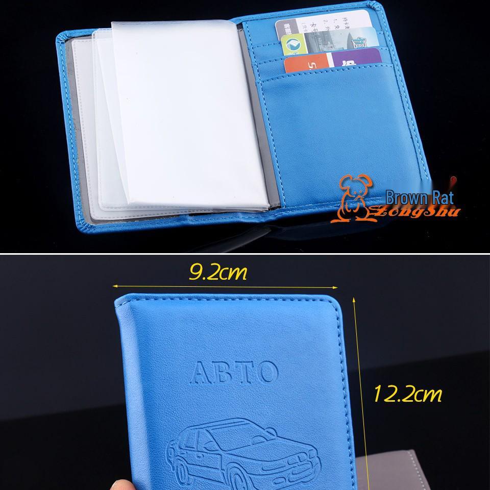 Russian Driver's License Leather Protector - Car Document Holder in Russian