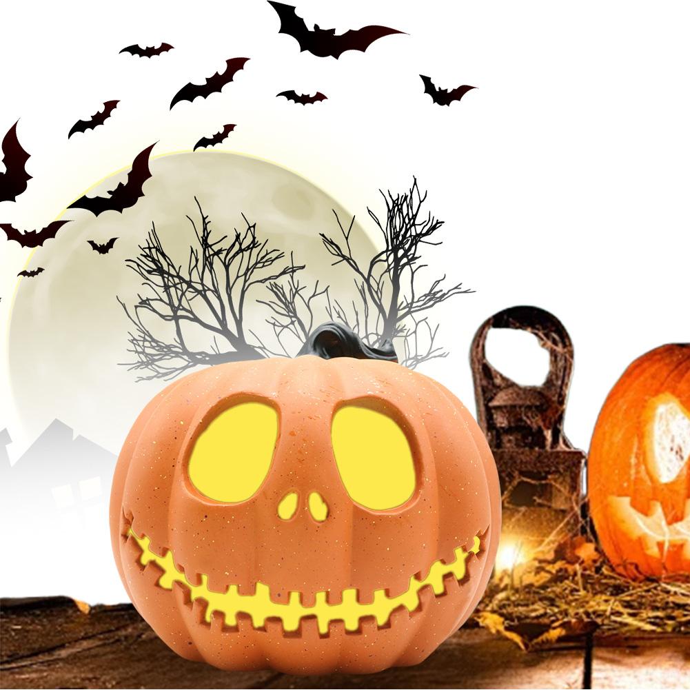 

Фонарь из тыквы на Хэллоуин, декоративный светильник в виде тыквы, пластиковый мигающий светильник на батарейках для украшения дома и улицы на Хэллоуин Halloween Pumpkin