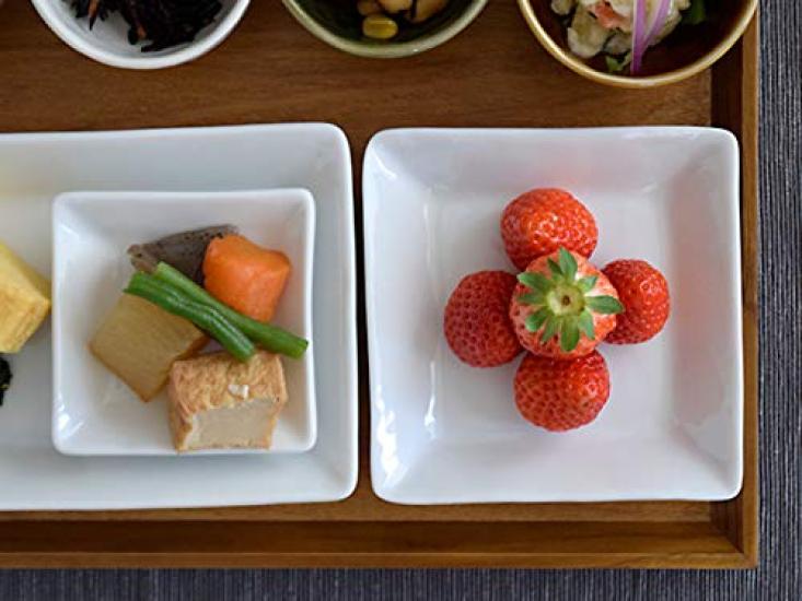 Tableware East White Tableware EAST Original Square Plate (S) (STUDIO BASIC) Set of 5 Small Plate Small Plate Western Tableware Square Plate Serving