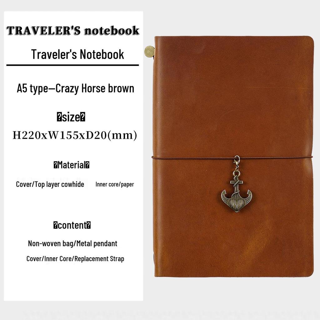 Diário de Viagem TN: Caderno Artesanal de Couro de Vaca Vintage
