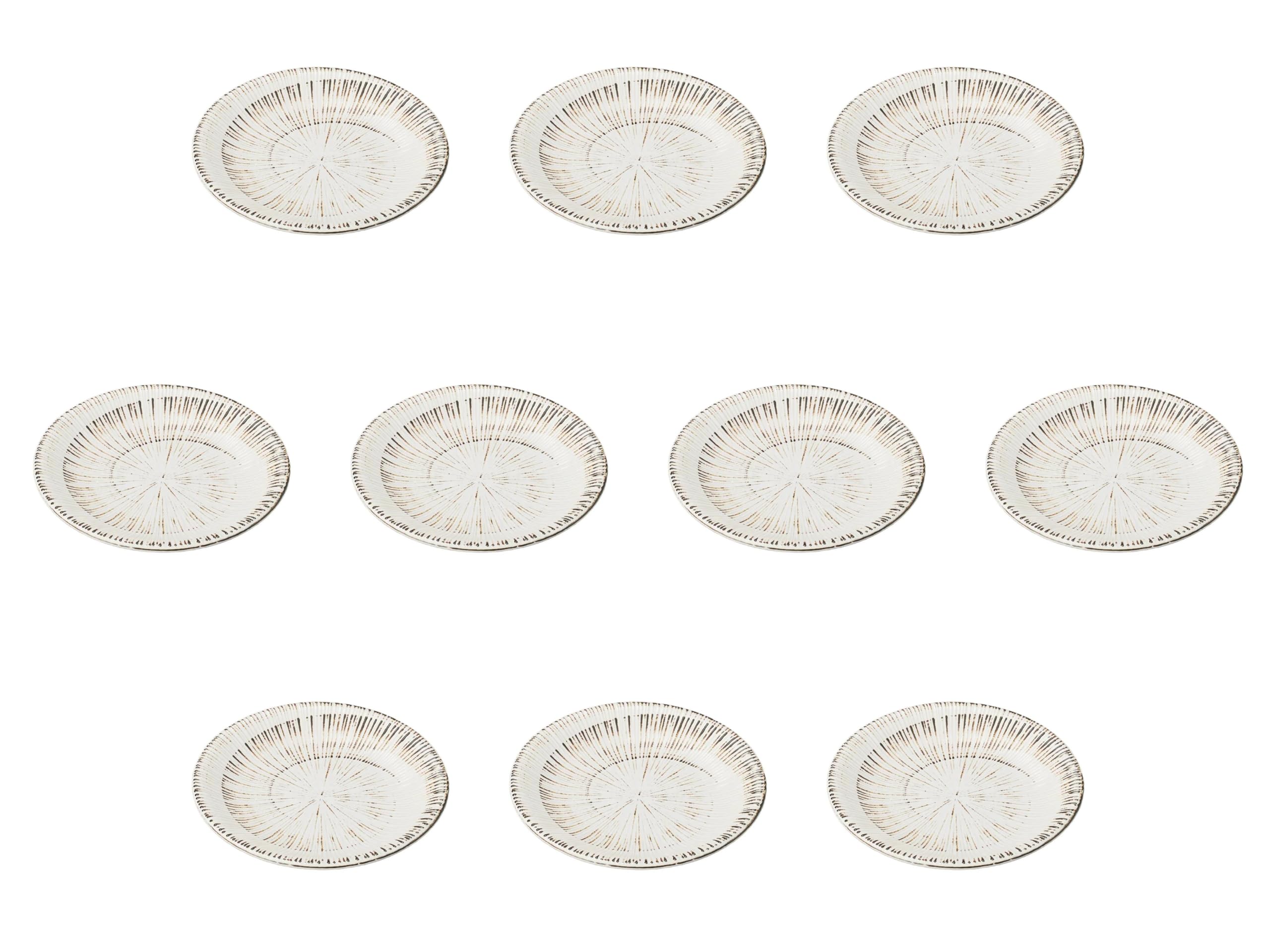 

Set of 10 Rusty Powdered Tier Plates x Side Plates Setomonohonpo 4.5 [15 2.2 cm]