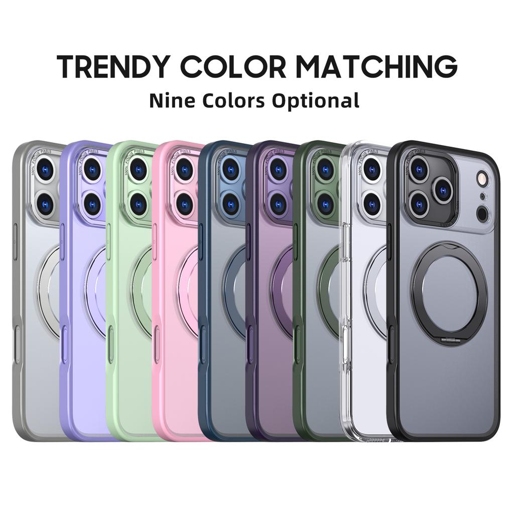 Für iPhone 17 Pro Hülle Kompatibel mit MagSafe TPU + Acryl Ständer Handyhülle