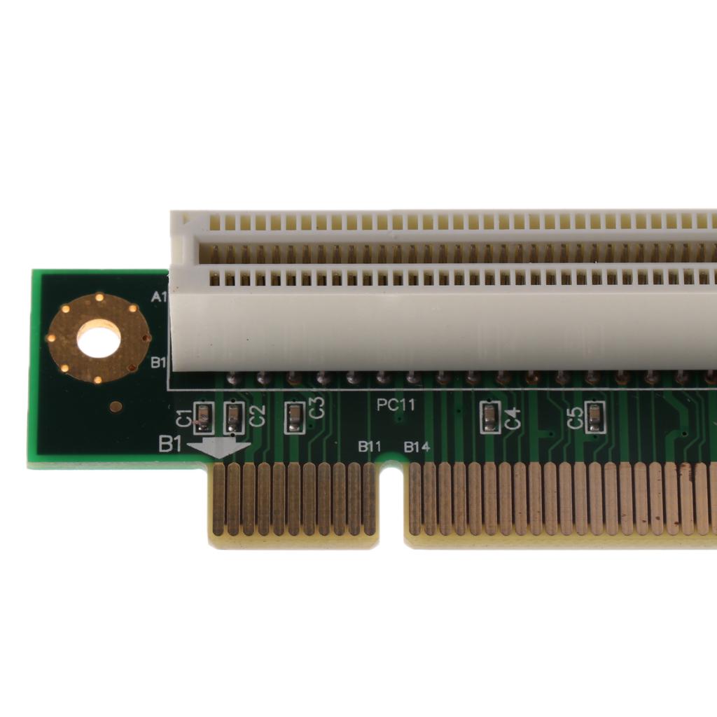 MagiDeal PCI 32Bit Riser Extension Card 90 Left Angle Adapter for 1U Chassis