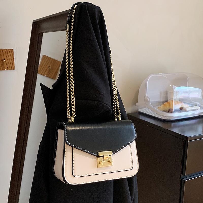 Retro Tasche Damen Umhängetasche Kettentasche Damen Tasche Frühling und Sommer neue Schultertasche kleine Tasche vielseitige kleine quadratische Tasche