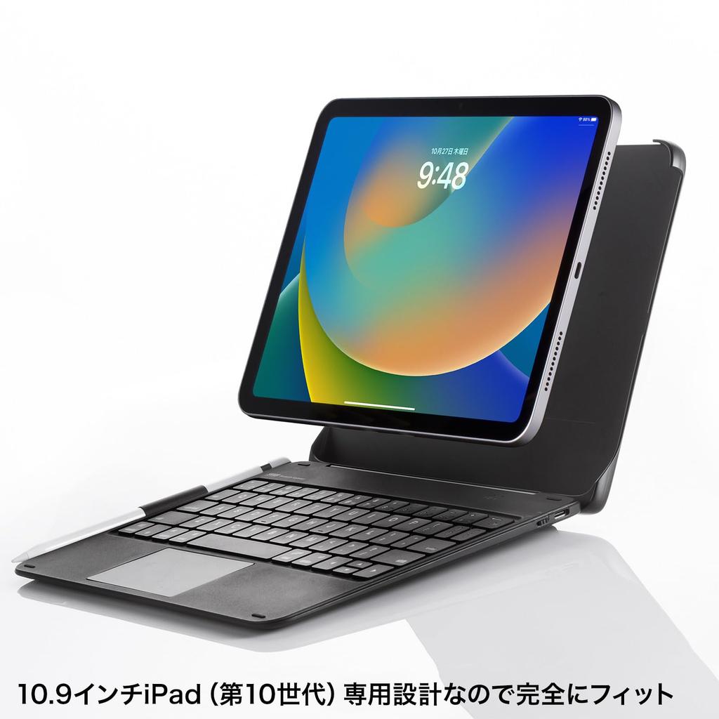 SANWA SUPPLY 10.9-inch iPad Keyboard with Case and Built-in Touchpad (SKB-BTIPAD3BK)