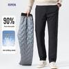 Men's 90% Goose Down Straight-Leg Winter Pants