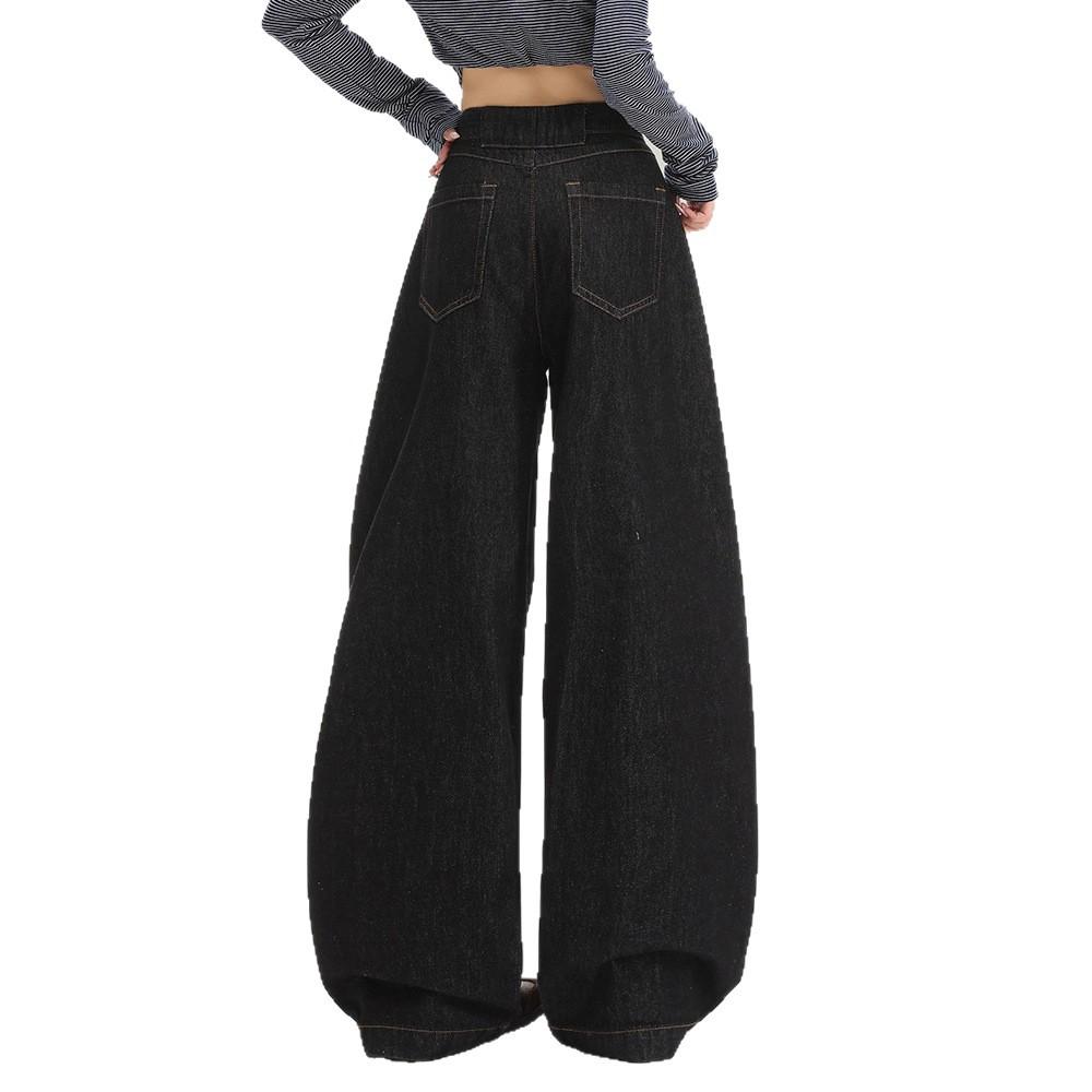 American Original Wide-Leg Denim Jeans for Women - Fall 2025: High-Waisted, Pear-Shaped, Slimming, Loose, Floor-Length Pants