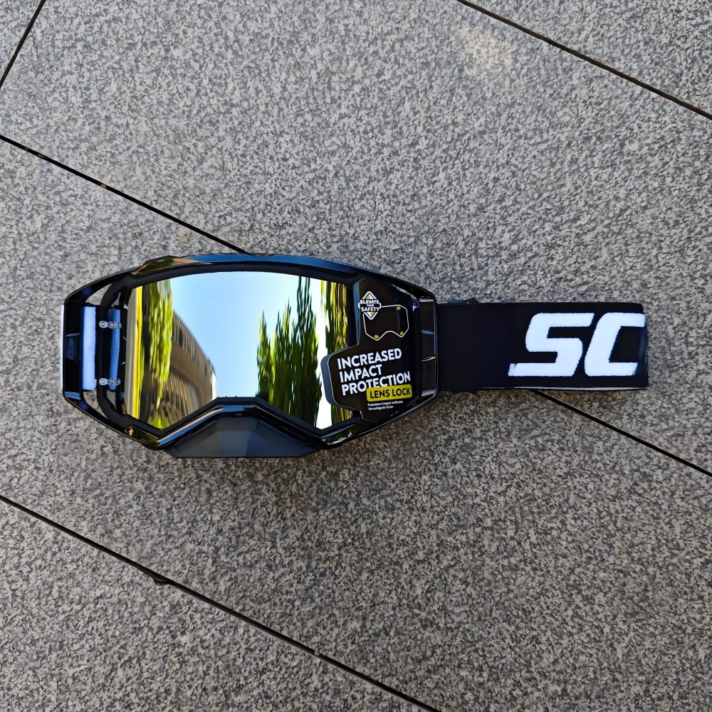 High-grade Banded Motocross Motorcycle Cross Goggles Windproof Dustproof Visor Replaceable Lenses Helmet Eyewear Riding Glasses