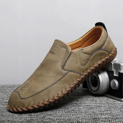 Men Casual Shoes Loafers Sneakers Walking Shoes Fashion Handmade Retro Leisure Loafers Shoes Men Shoes Soft Outdoor Lightweight