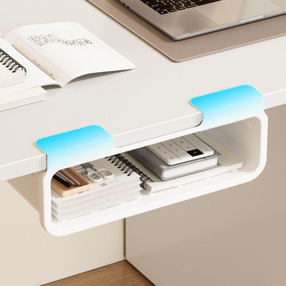 

Large Capacity Under Table Storage Drawer Space Saving Stationery Storage Rack Desk