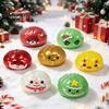 Weihnachtsmann Schneemann Elch Figuren Weihnachtsbrötchen Quetschspielzeug, Langsamer Rückprall zur Angstlinderung, Weiche Sensorische Fidget Spielzeuge Linderung mit Lebkuchen