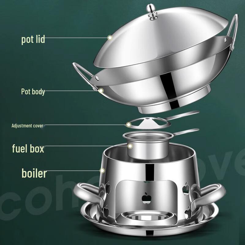 EFULLOT Edelstahl Tragbarer Mini Hot Pot