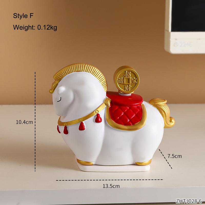 Cute Horse Toothpick Cylinder Creative Pony Toothpaste Box Home Tea Table Floss Box Cotton Swabs Storage Can Home Desktop Ornament