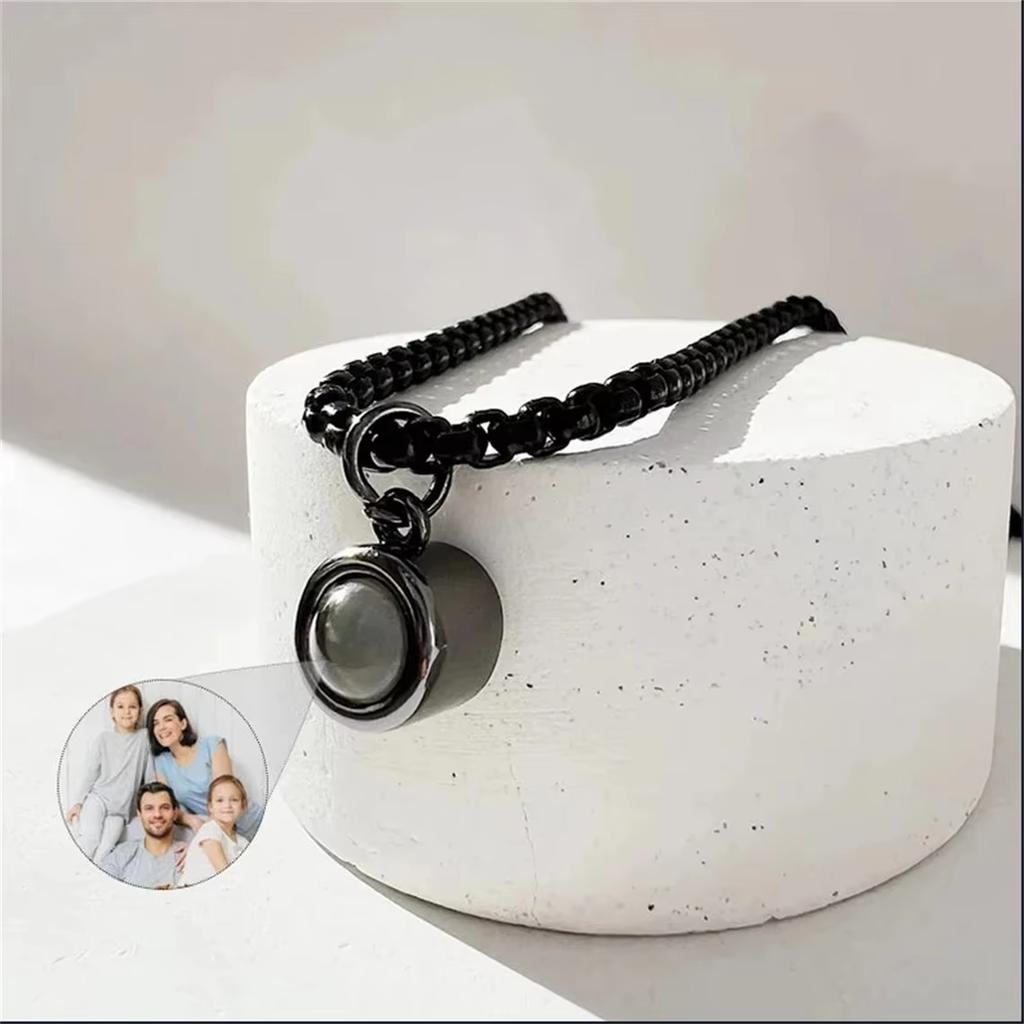 Collana con Proiezione Foto Personalizzata con Foto all'Interno Collana Foto Personalizzata Accessorio Per Uomo