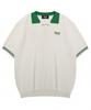 NODU Summer Vivid Color Block Collar Knit [Ivory]