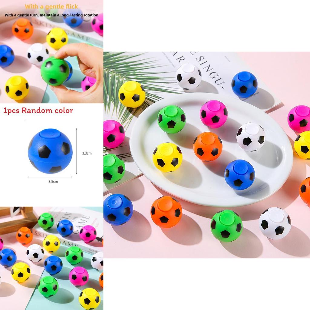 Creative Multi-color Soccer Shaped Plastic Gyro Children Toy For Young Children