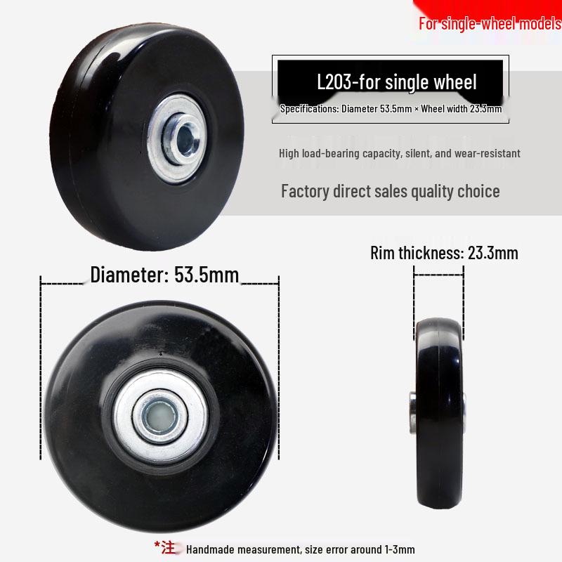 Universal Wheel Replacement for Luggage Suitcase: Leather Caster Rubber Roller Rim Repair Accessories