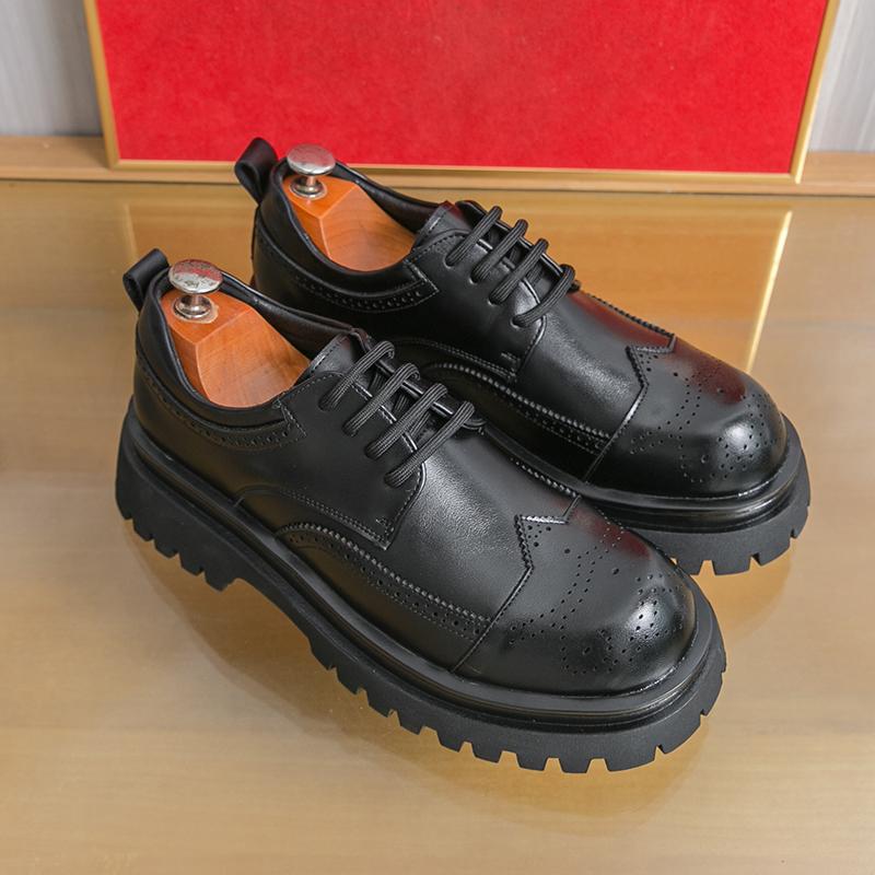 

Ретро Мужские Классические Броги Кожаные Туфли Темно-Коричневые На Толстой Подошве Прочные На Шнуровке Деловые Офисные Туфли Социальные Туфли Мужские Размеры 38-46 46 чёрный