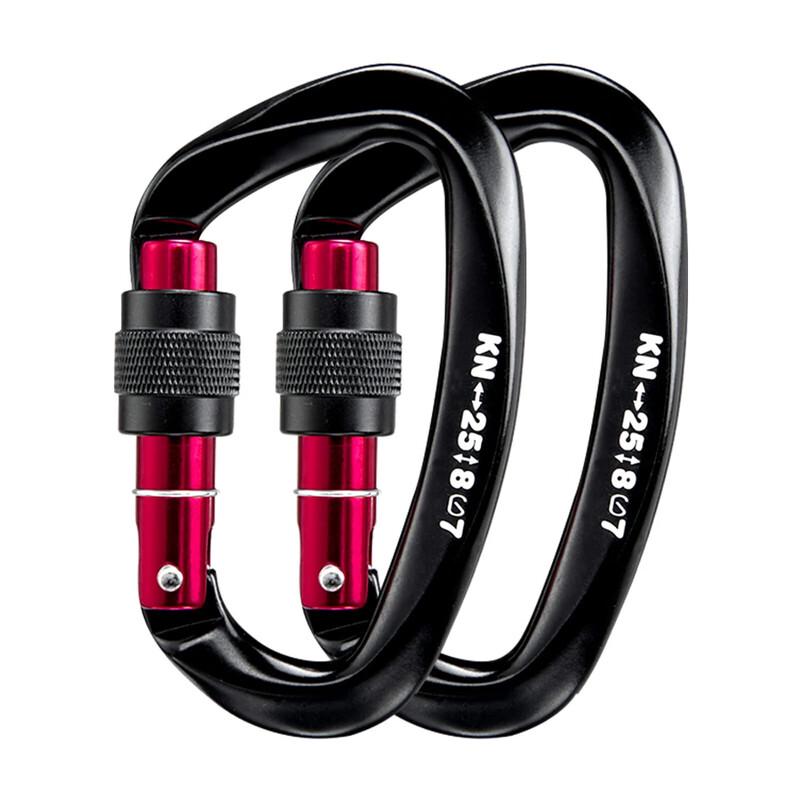 OLOMM Heavy-Duty D-Ring Climbing Carabiner 2-piece set