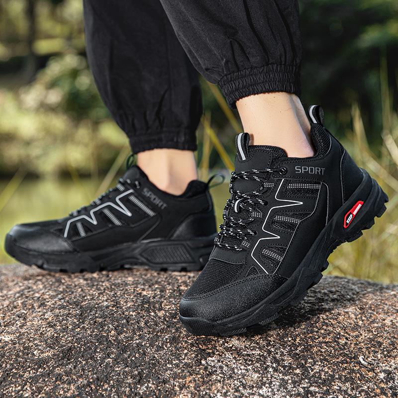 Outdoor Hiking Shoes Men Anti-slip Low-top Sports Shoes Men Lace-up Lightweight Soft Breathable Casual Sport Shoes Men