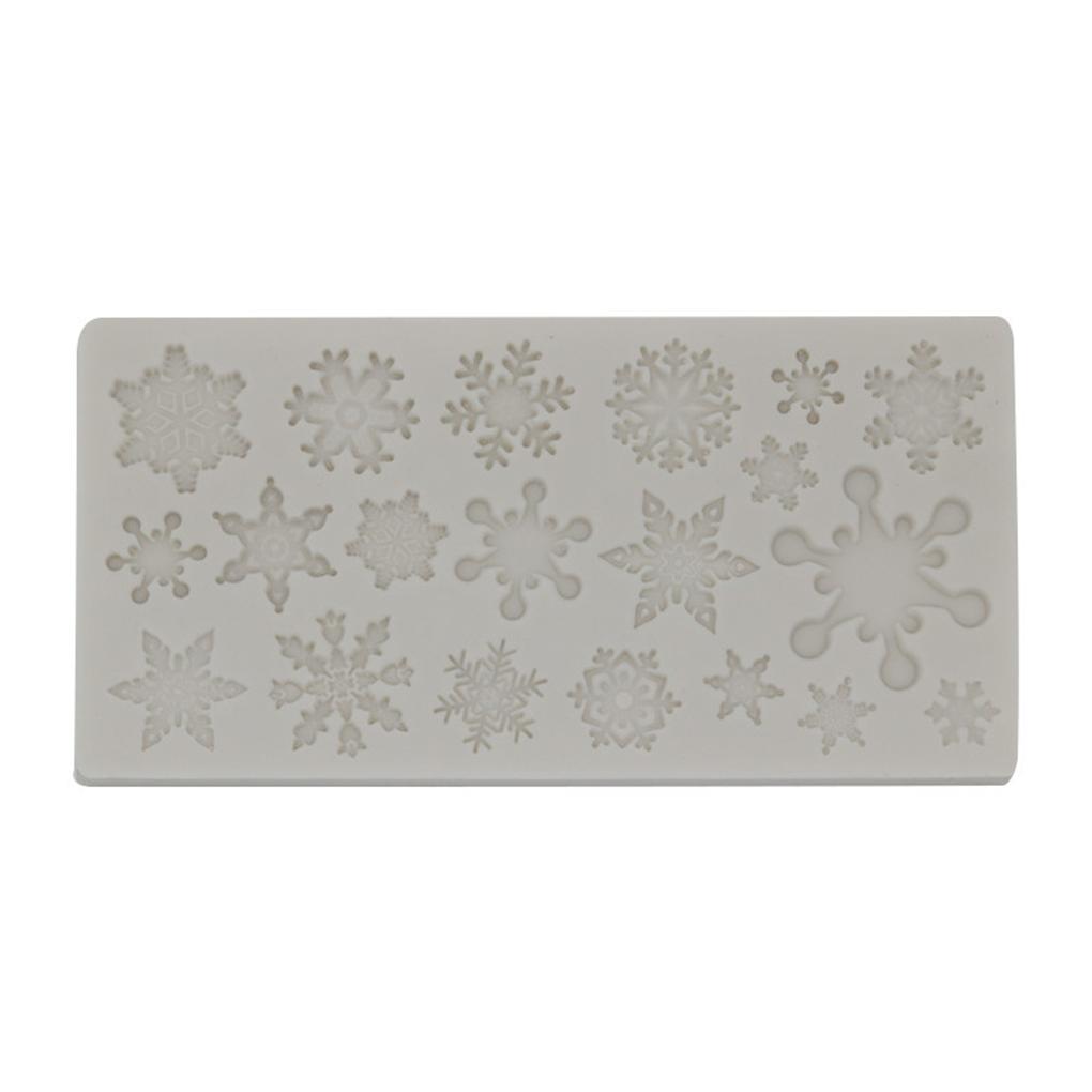 Snowflake Fondant Mold Christmas Theme Baking Tray Chocolate Non-stick Silicone Mould Baking Tool
