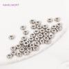 4/5mm 18K Gold Plated Round Spacer Beads Brass Flat Loose Beads For DIY Bracelet Necklace Jewelry Making Accessories Findings