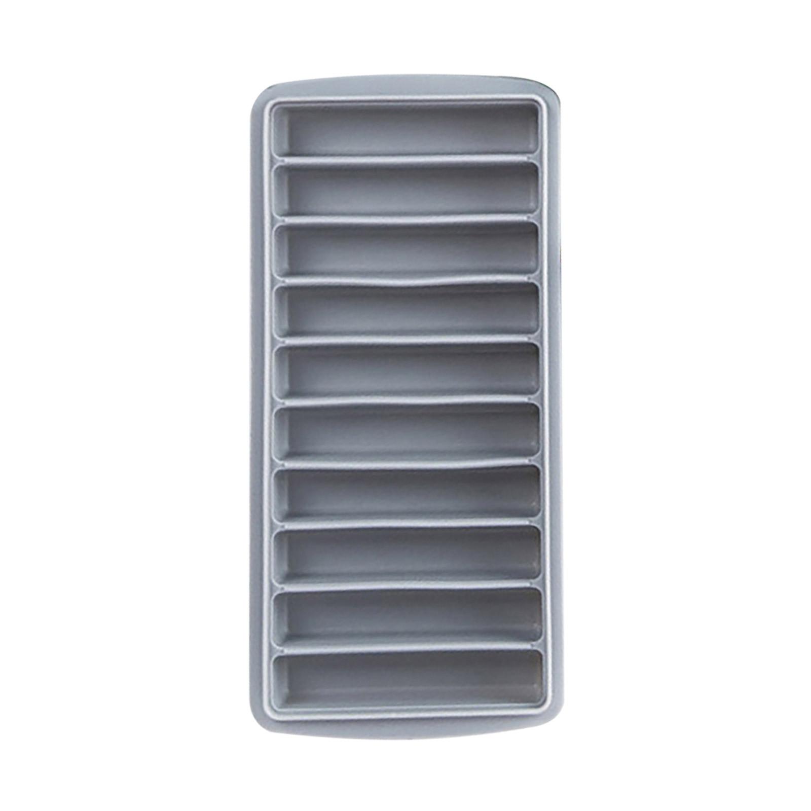 Silicone Ice Cube Tray with 12 Long Rectangular Compartments Flexible Non-Toxic Material for Easy Ice Release and Durable Use One Size