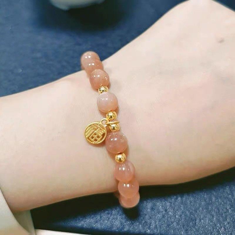 Fashion Exquisite Imitation Crystal Bracelet For Women Fu Character Lucky Blessing Bracelet Auspicious Jewelry Gifts