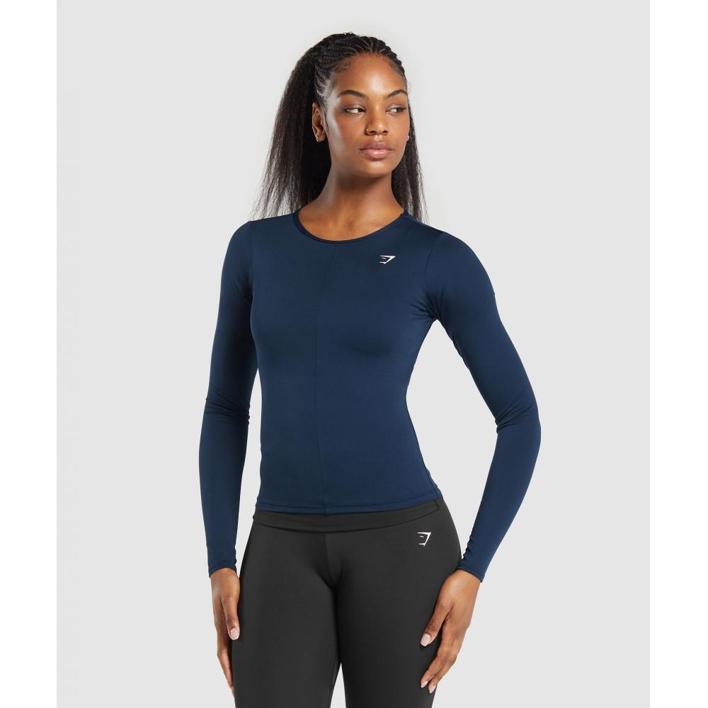 

Gymshark Everyday Open Back Long Sleeve Top Navy B9a5q Ub9p XXS