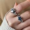 New Arrival Retro Crown Devil Shiny CZ Zircon Star Thai Silver Female Party Ring  For Women Never Fade Cheap Gifts
