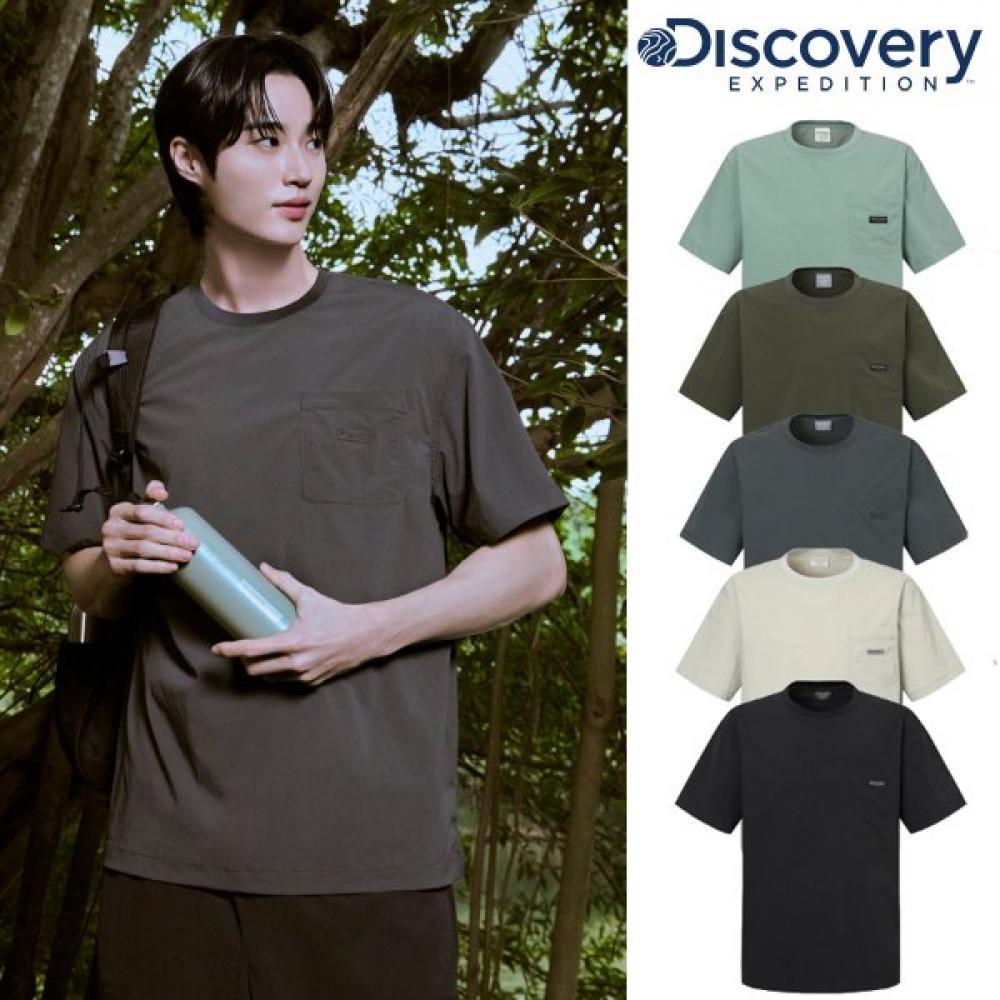 

DiScovery ExpediTion Men S Cooling ShorT Sleeve T ShirT Summer freShvenT Woven black (BKS)/95
