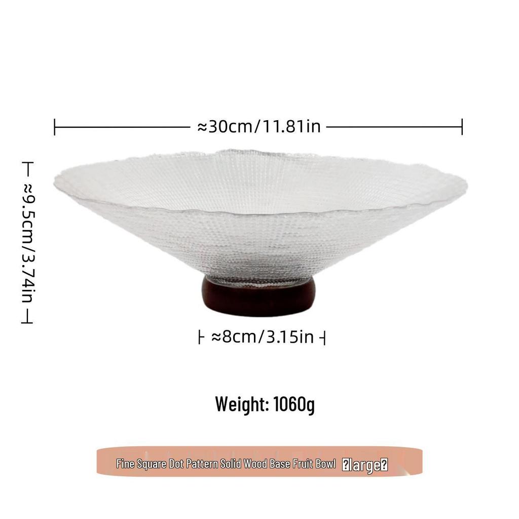 Elegant High-Footed Glass Fruit Bowl for Living Room - Stylish Candy Dish & Snack Display Plate