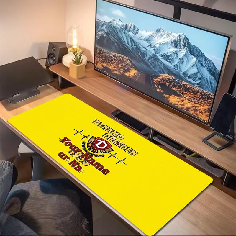 Dynamo Dresden Custom Name Large Size Mouse Pad Large Gaming Table Cushion Non-slip Laptop Tablet Big Mousepad XXL Mat Mini PC Playmat With Lock Edge