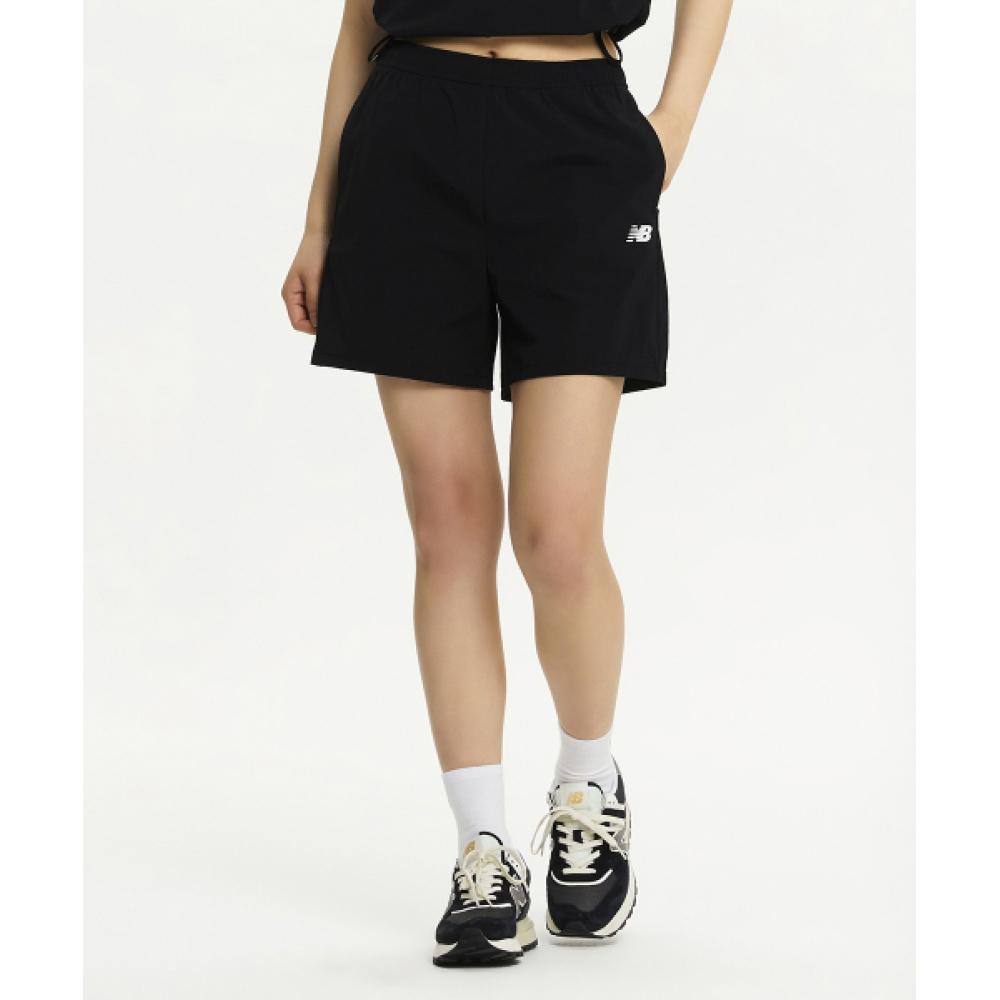 

New Balance Nbnve3w612 женские замороженные тканые эластичные 4-х компонентные шорты черные 19 BLACK/M 075