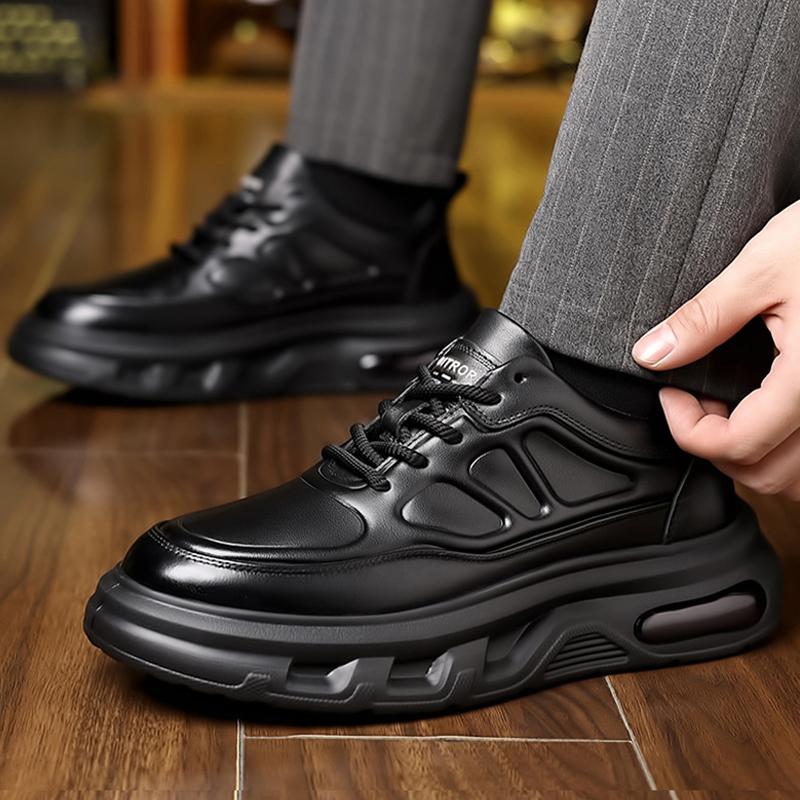 Leather Shoes Men Luxury Trekking Casual Trendy Athletic Hoverboard Sneakers Air Cushi Shoe Outdoor Walking Chunky