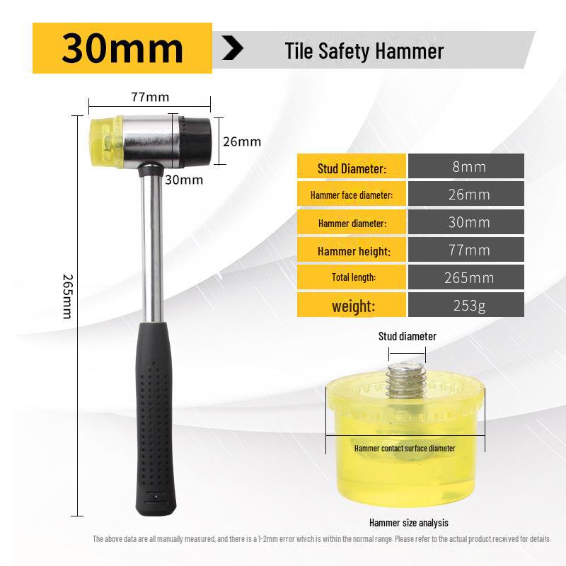 Multi-specification Detachable Double-Head Rubber Hammer for Home Use