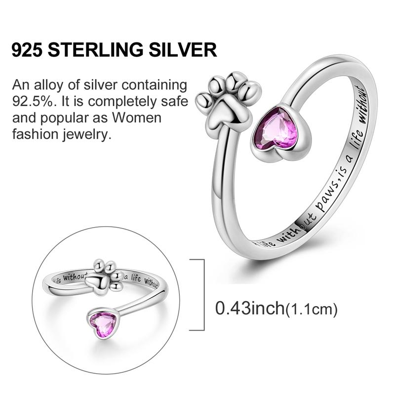 Rings Sales 925 Silver Love Heart Sun Moon Star Iris Adjustable Rings For Women Wedding Birthday Party Jewelry Gift