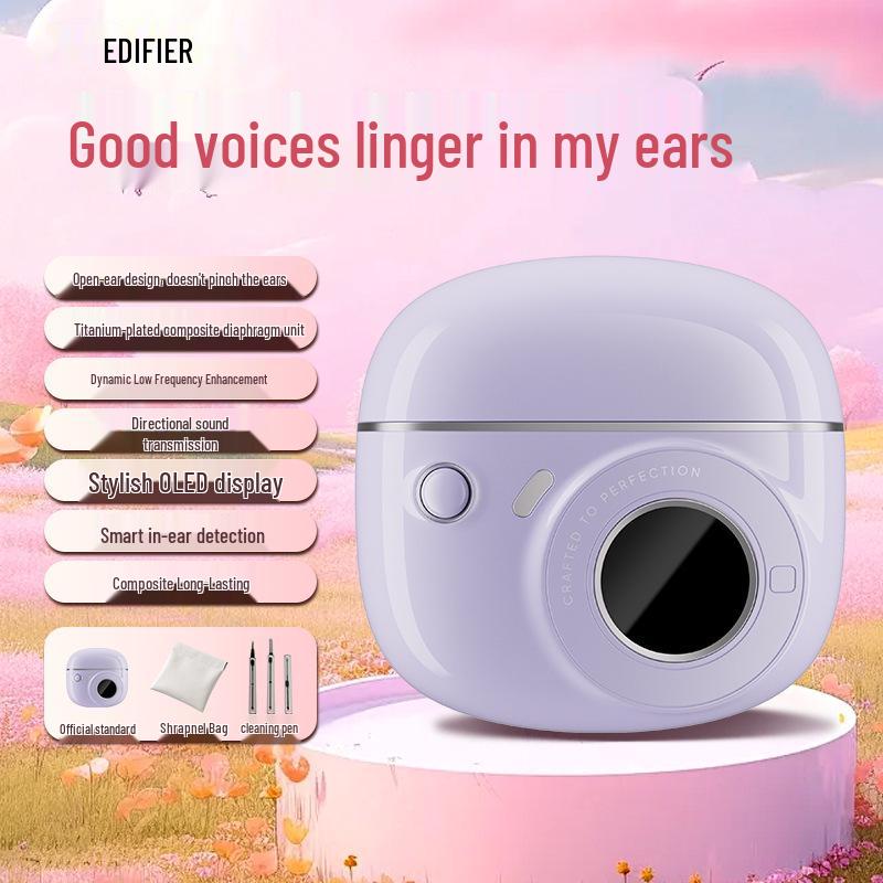 

Edifier Tap Ear Clip Headphones with Directional Sound and In-Ear Detection Classic Standard