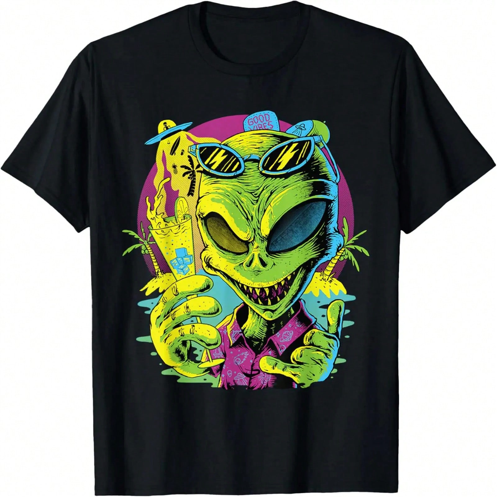 UFO Aliens Graphic Design Tee Shirt, Storming Area 51 Aliens T-Shirt S разноцветный