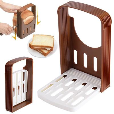 Toast Slicer Bagel Slicer Slicer Foldable Sandwich Slicer 4 Slice Thickness LM