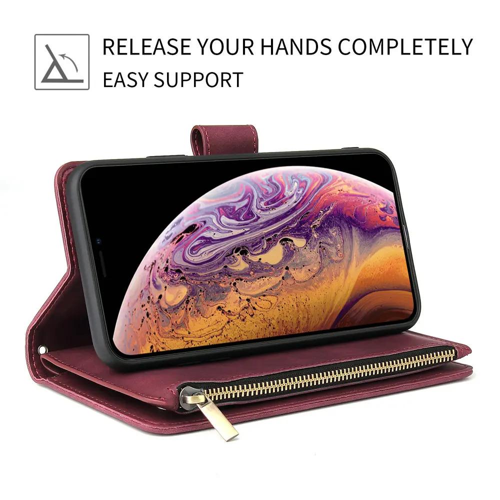 Reißverschluss Leder Geldbörse Hülle für Google Pixel 10 9 Pro XL 8A 7A Klapphülle Kartenbuch Funda Pixel 7 8 9A 6A 4A 3A XL 4 6 A 5G Abdeckung