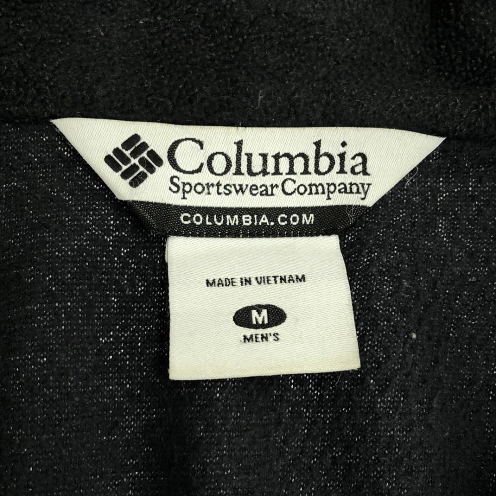 Columbia XM6861 Logo Embroidery Fleece Jacket M Black Series Outdoors Men's Used