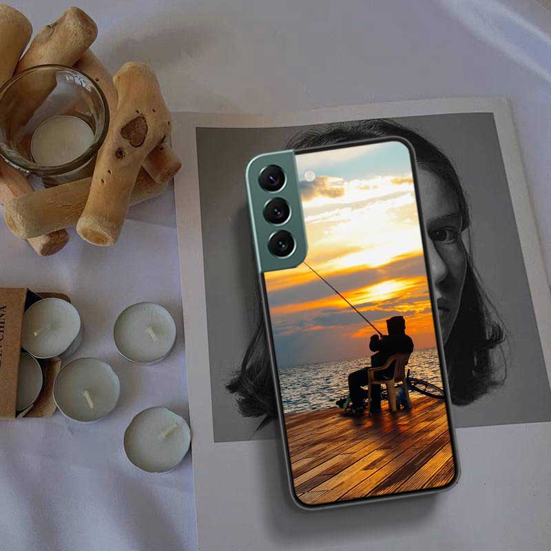Hunter Man Fishing Dog Phone Case For Samsung A15 A25 A35 A55 Galaxy A70S A50S A30S A30 A40 A71 A51 A41 A31 A21 A11 A01 A20S A10