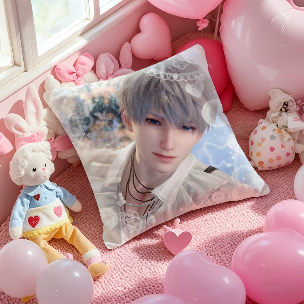 

Hot Game Love And Deepspace Cushion Cover Pattern Printed Pillowcase for Living Room Sofa Cushion Cover & Bedroom Decor 12x12Inch