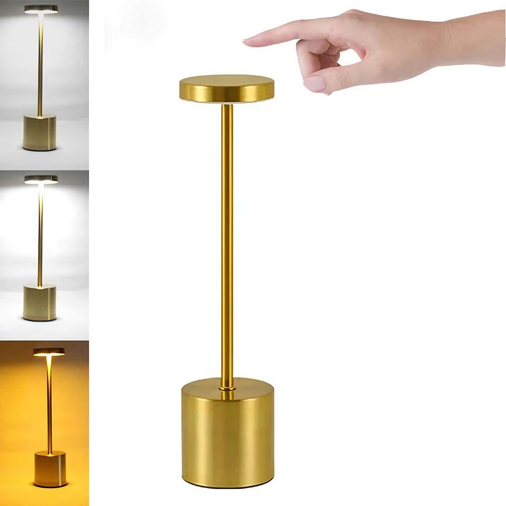 USB Rechargeable Touch Sensor LED Table Lamp,Portable Wireless Night Light for Bedroom,Reading Lamp w/Stepless Dimming for Bar