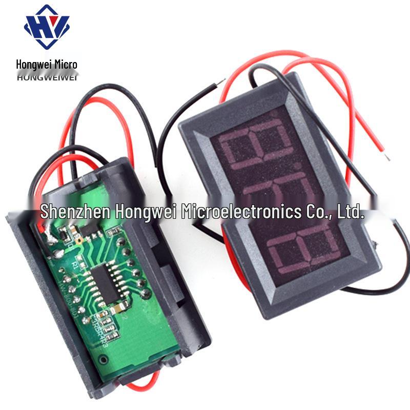 0.56" LED Voltmeter, Red Two-Wire, DC 4.5V-30.0V