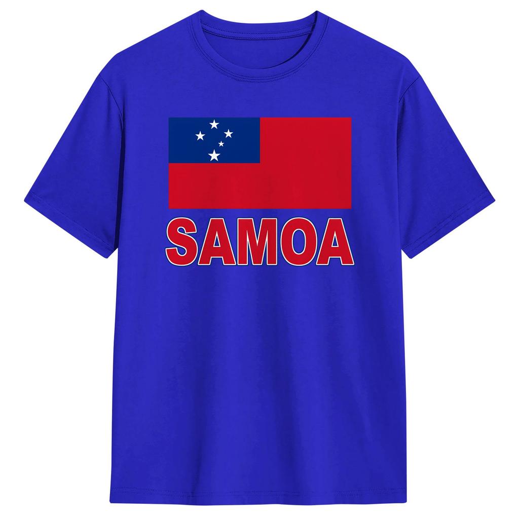 Unisexs TShirt Samoa Samoan Flag Leisure 100 Cotton Tees Short Sleeve T Shirt Round Collar Clothing 6XL